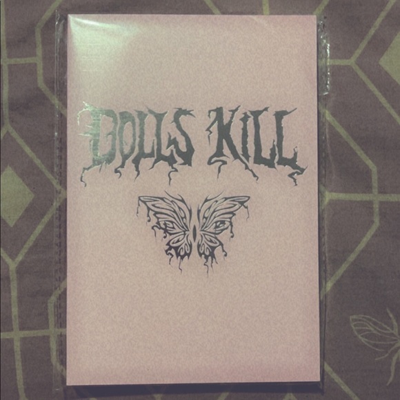 PINK BUTTERFLY DK NOTEBOOK & HEART OF BETTY TEMPORARY TATTOO PACK BUNDLE - Picture 2 of 3